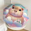 1PC Hamster Clouds Automatic Open/Close Umbrella with Windproof, 8-Rib Sturdy Canopy, Durable Ribs, Fashionable Design, Outdoor Accessory, Fun Prin, H