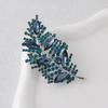 Brooch Pin Imitation Crystal Inlaid Leaf Design Pin-Type Collar Fixer Embellishment Shirts Cardigans Coats Suits Badge