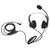 H360D‑3.5‑MV Binaural Customer Service Headset Black Adjustable Telephone Headset for 3.5mm Headphone Jack