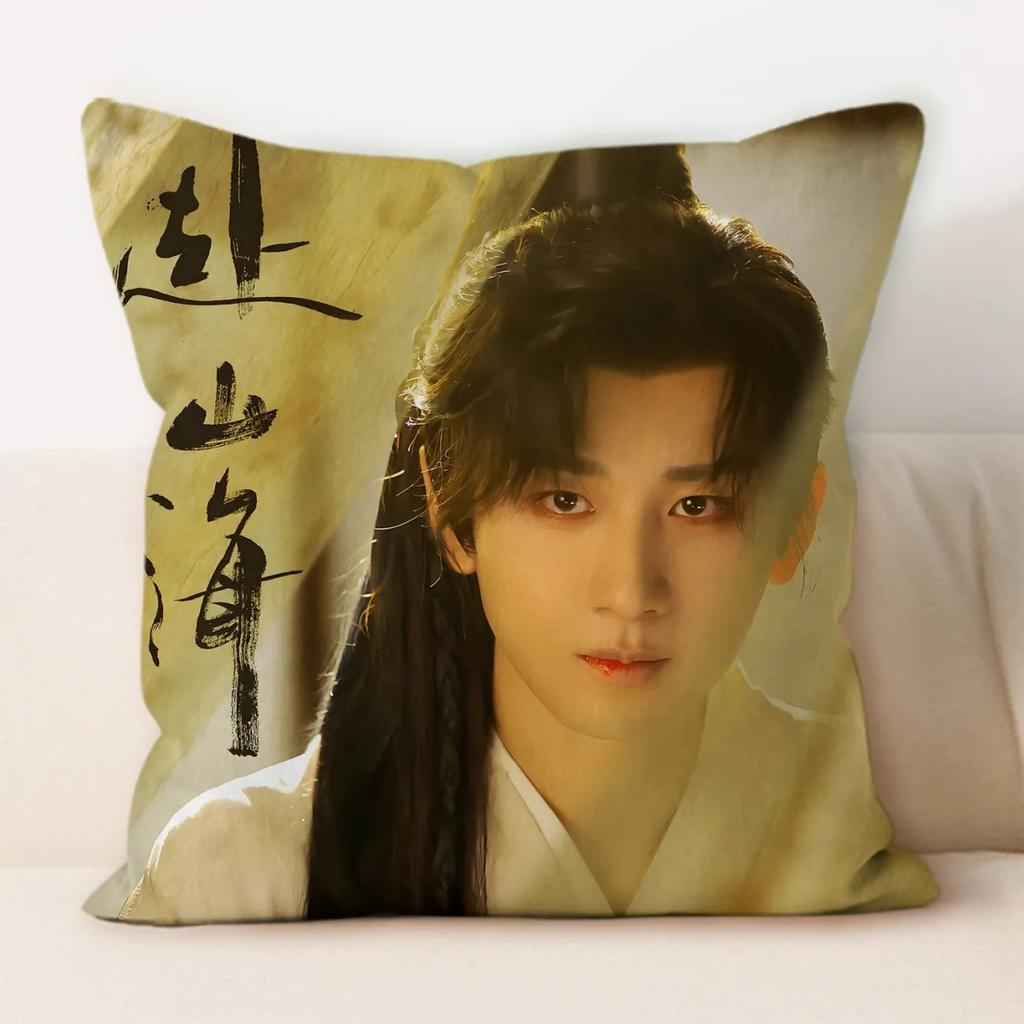 Cheng Yi Dubbelsidigt Tryckt Kuddfodral TV Legenden Resa Xiao Qiushui Li Chenzhou Dramabilder Heminredning Kuddfodral