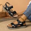 Women’s Platform Hook-and-Loop Slide Sandals Open-Toe Summer Shoes
