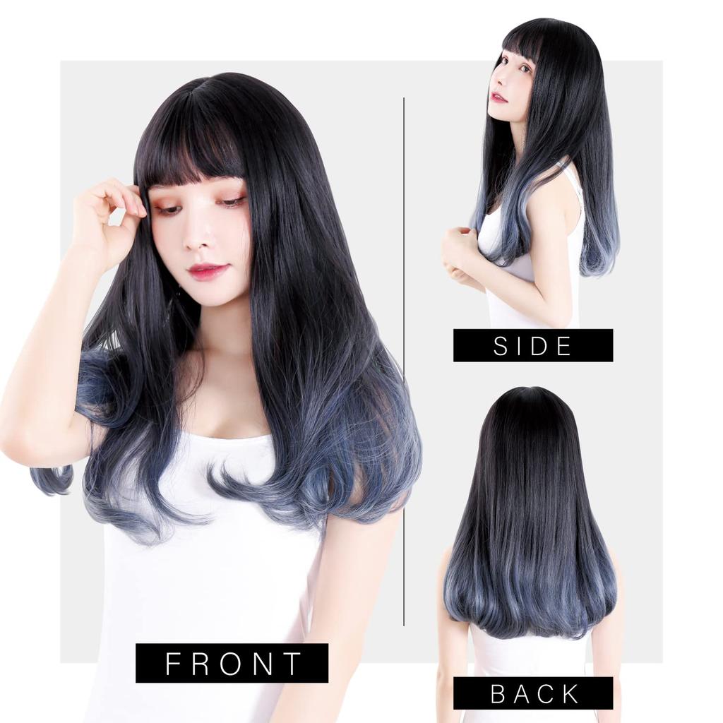 TefuRe Wig Long Straight Wig C-8200N-BLK-NVY-BL