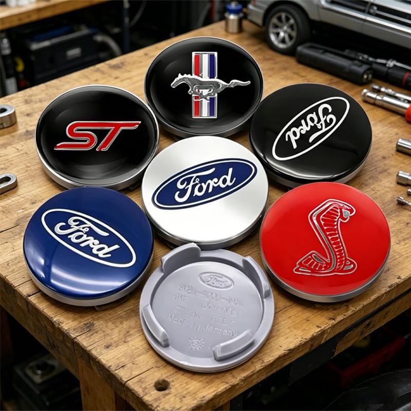 4Pc 54mm Car Wheel Center Caps Logo For Ford Escape Edge Mondeo Taurus Fusion Mustang Focus MK2 MK3 Emblem Rim Cover Accessories QL7
