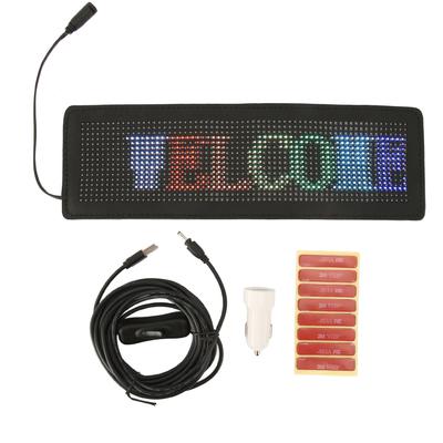 LED-Autoschild, App programmierbar, USB 5 V Autostecker 12?24 V flexible programmierbare Laufschrift RGB