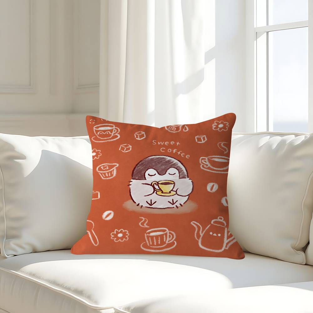 

Koupen-chan Cartoon Pillow Case Removable Washable Cushion Cover – All-Season Soft Linen 16x16Inch