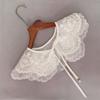 Summer Women Faux Collar With Embroidery And Lace Edging For Dress Decor
