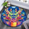 Dragon Round Area Rug,Carpet Rug for Living Room Bedroom Sofa Playroom Decor,Non-slip Floor Mat