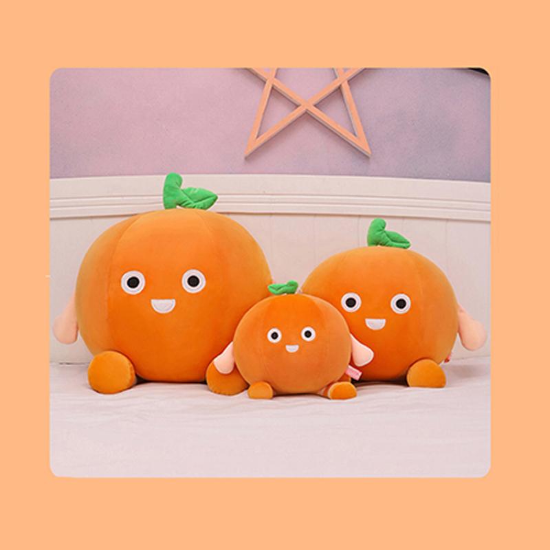 Orange Doll Plush Toy Happy Fruit Plush Pillow Soft Stuffed Food Plushie Kids Gift