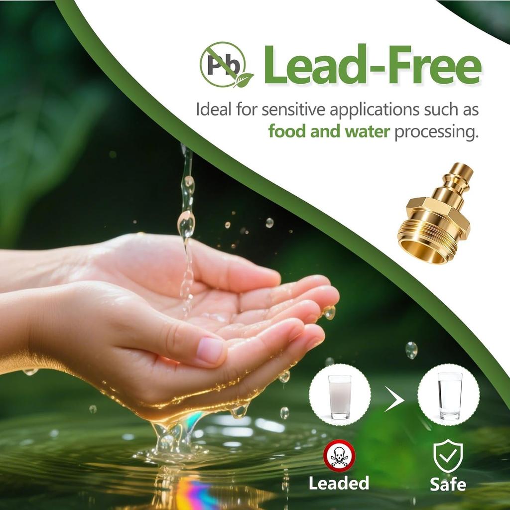 Lead-Free RV Blowout Plug For Winterization With Quick Connect – Prevents Pipe Freezing And Bursting, 1 Pack