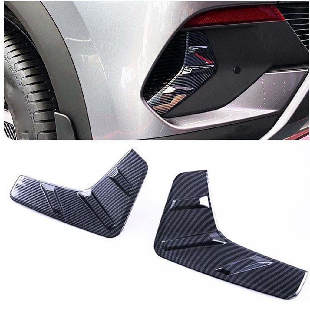 2Pcs Carbon Fiber Rear Fog Lamp Lamp frame Stickers for Byd Yuan Plus