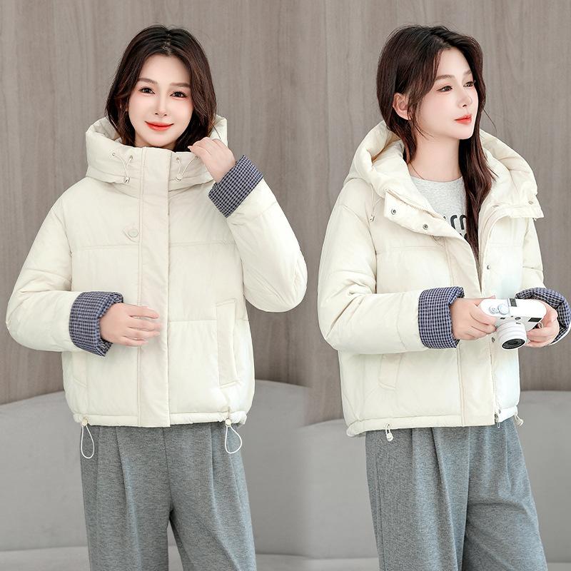 Women's Short Winter Jacket Warm Hooded Loose Cotton-Padded