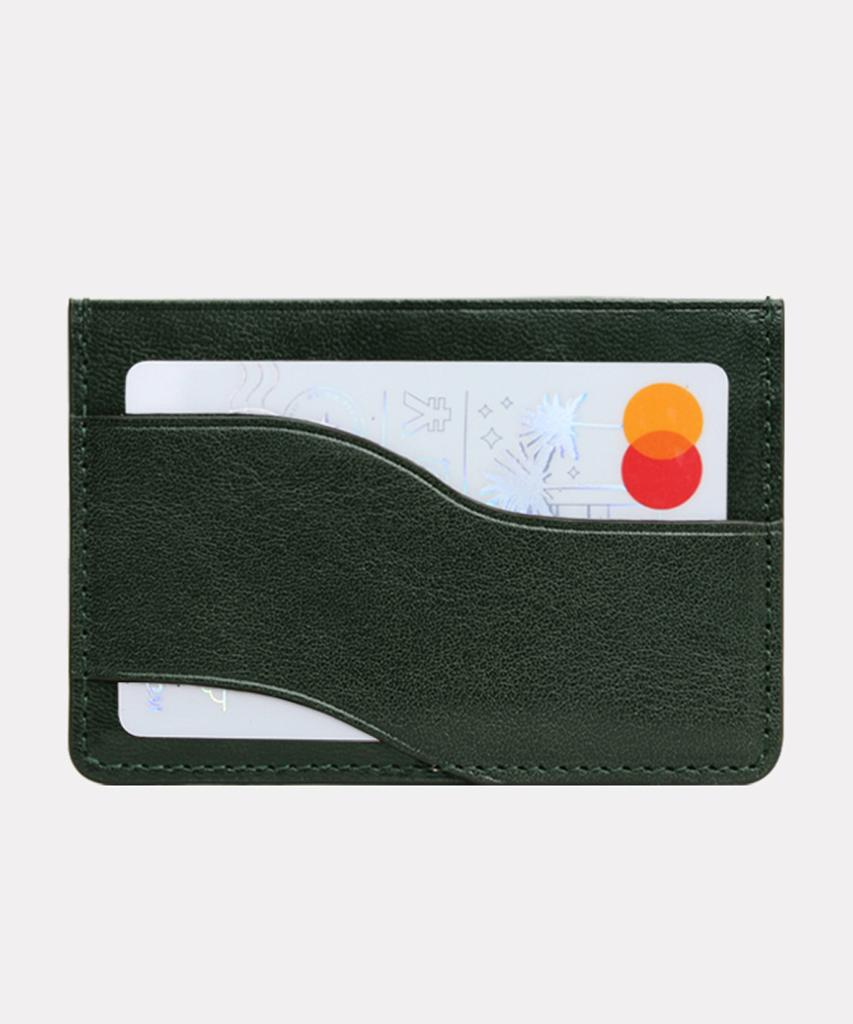 Matt New Vecchio Cowhide Card Holder Green