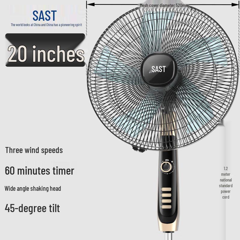 SAST 20-inch Powerful Oscillating Floor Fan