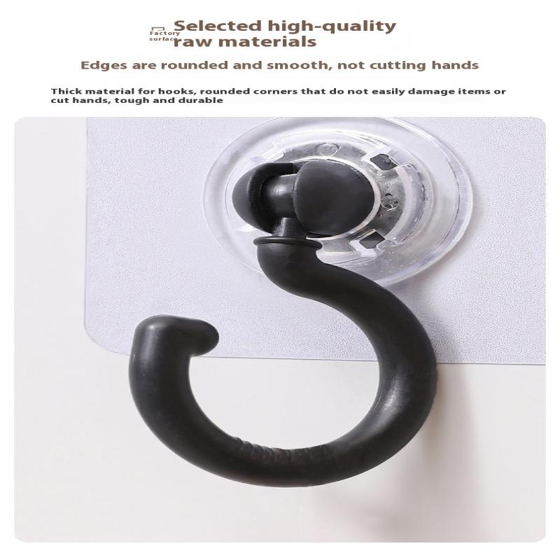 20/10 Pcs Self-Adhesive Wall Hanging Hook 360° Rotating No-Drilling Ceiling Household Hook