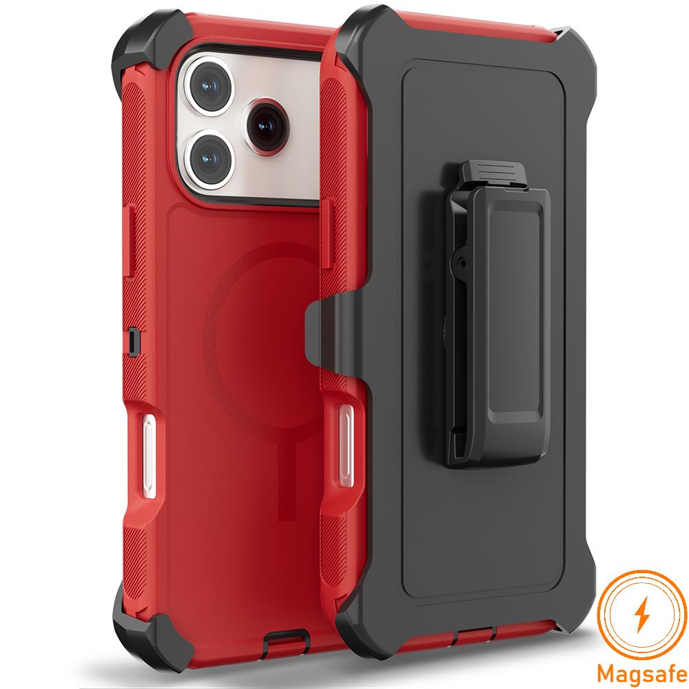 Étui de téléphone magnétique Armor OTT Defender Box pour iPhone 17 Pro Max Air 16 15 14 13 12 Pour Magsafe Robuste Résistant aux chocs Avec clip Housse