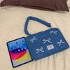 14 Inches Laptop Bag Bowknot Embroidered Computer Handbag Modern Computer Bag  Daily Commute