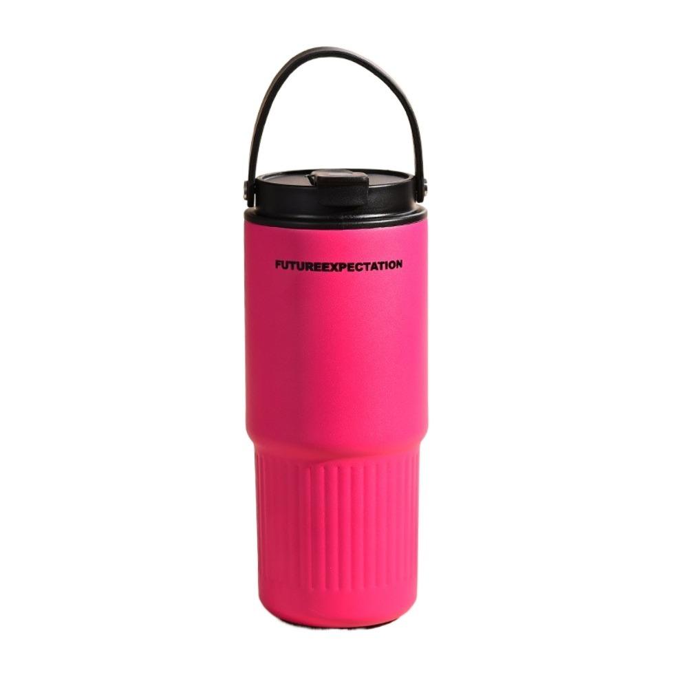 

Large Capacity Car Straw Water Cup 316 Stainless Steel Thermos Bottle Durable Vacuum Flask Office красный