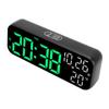 Digital Clock Dual Display Voice Control 3   Brightness Date Temp Display Countdown LED Electronic Alarm Clock