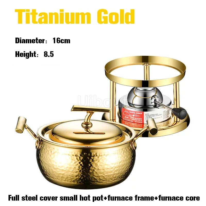 Commercial Inflatable Hotpot Special Pot for Induction Cooker Olla Thickened 304 Stainless Steel Single Person Small Hot Pot