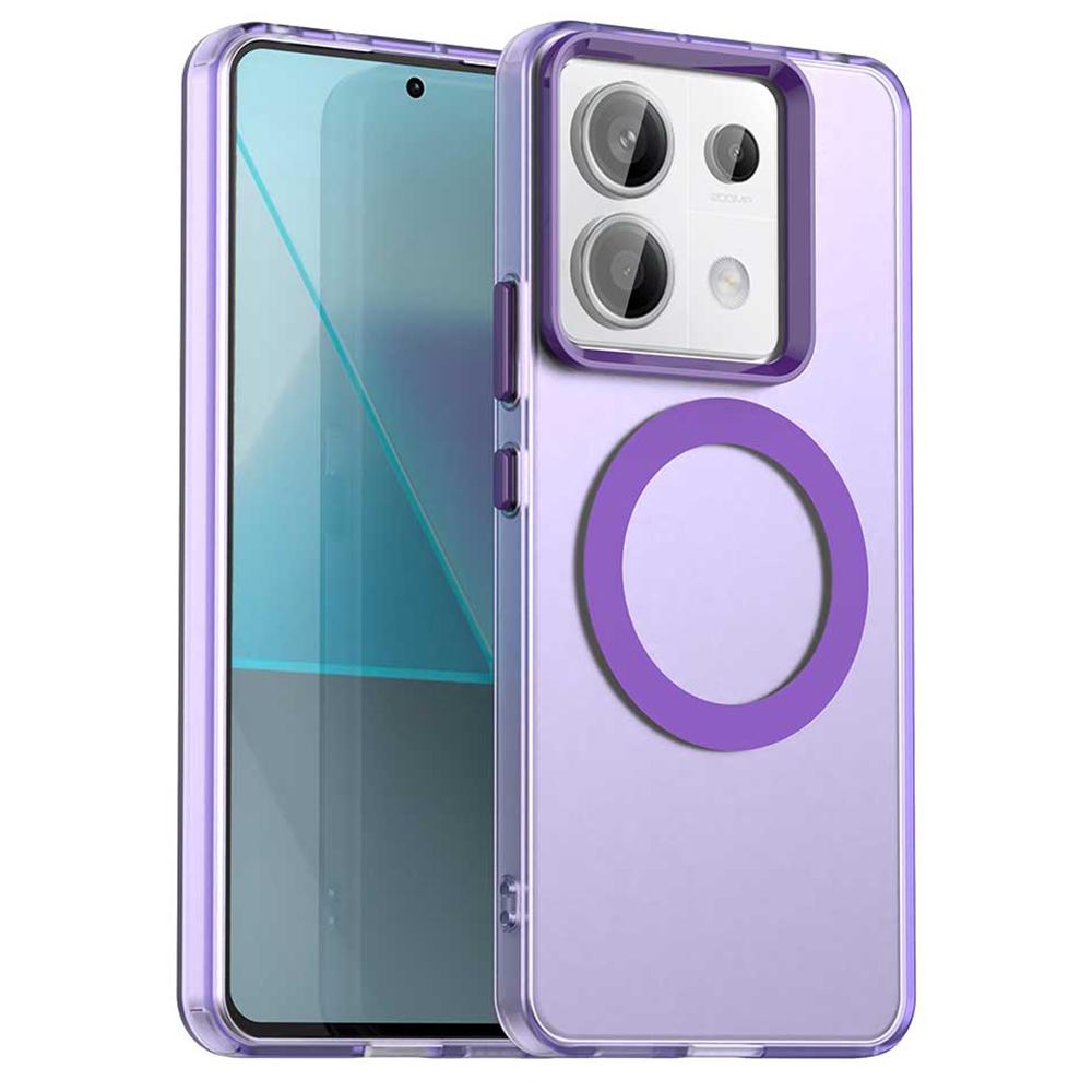For Xiaomi Redmi Note 13 Pro 5G/Poco X6 5G Case Compatible with MagSafe PC+TPU+PET Anti-Drop Phone Cover