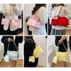 Koreanischer Stil Nylon-Tragetasche Handtasche Große Kapazität Stickerei Buchstabe Achseltasche All-Match Unifarbene Stoff-Umhängetasche Reise