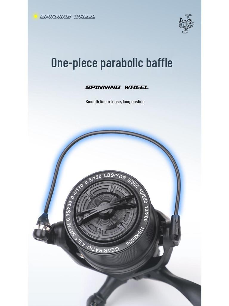 Gapless Long Cast Slow Drop Spinning Reel for Sea Fishing