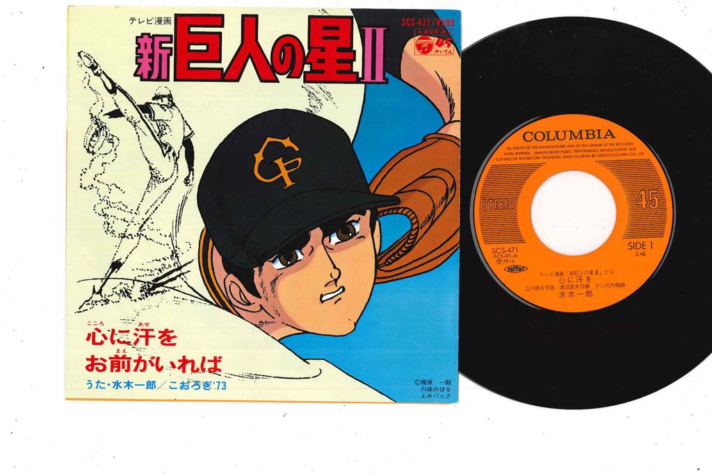 7inch Record ICHIRO MIZUKI Shin Kyojin No Hoshi II SCS471 COLUMBIA 1979 Japan AnimeGame Used