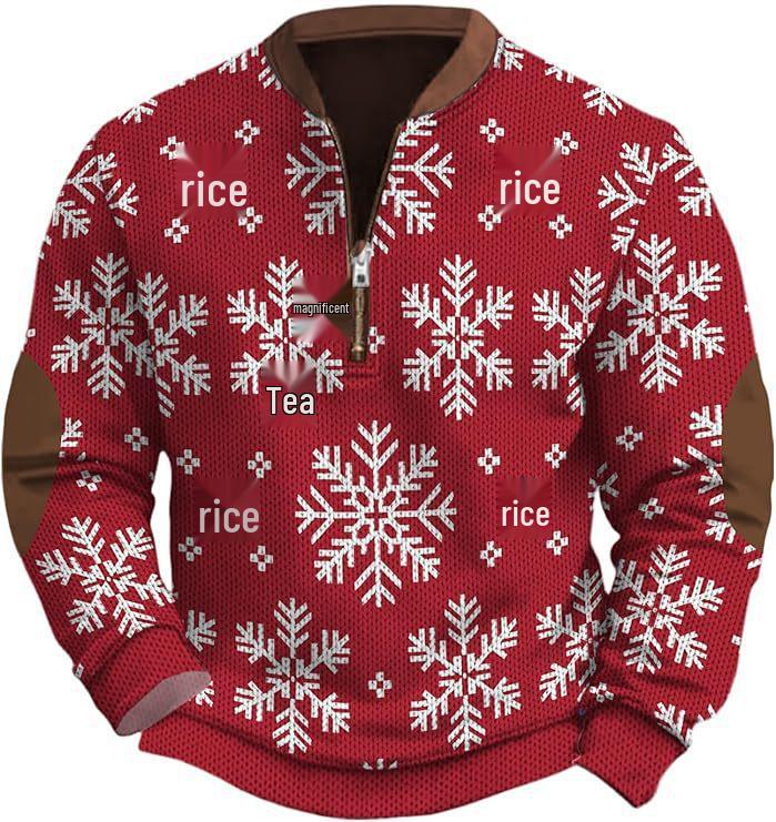 

Men s Christmas Snowflake Tree Print Hoodie - Autumn 2025 Edition 2XL