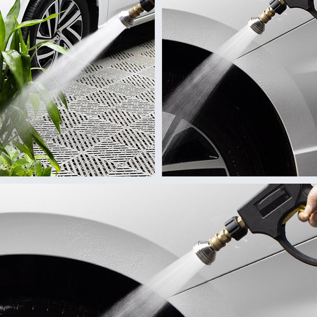 1/4Inch Quick Connect High Pressure Washer Nozzle Stainless Steel Sprays Head For Car Tire Cleaning and Flower Watering