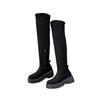 Elastic Thin Thin Knee Boots Women's Autumn and Winter New Thick Heel Thick Sole Tall Knight Boots Women's Suede