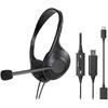 Audio-Technica Headset USB Wired Noise Cancelling Headphones with Microphone Stereo Lightweight S...
