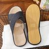 Men's non-slip beef tendon bottom linen slippers summer home indoor breathable sweat-absorbing soft bottom cool slippers thick bottom household