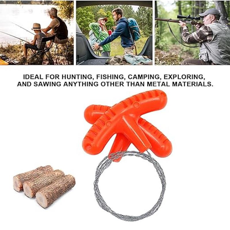 Fierăstrău Portabil Mini din Sârmă Inoxidabilă, Salvare, Urgență, Camping, Supraviețuire, Exterior, Puternic, de Buzunar, Lanț, Cablu de Mână, Fierăstrău cu Sârmă