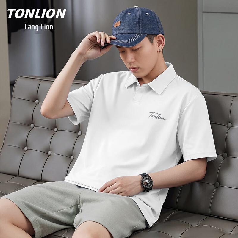 

TonLion Men s Ice Feel Short Sleeve Polo Shirt M