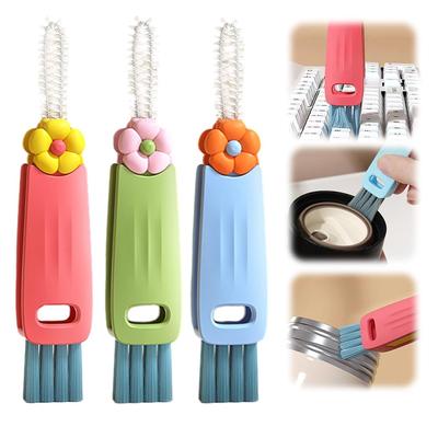 3 In 1 Cup Lid Cleaning Brush Baby Bottle Cleaning Brush Multifunctional Household Gap Cleaning Brushes Household Supply