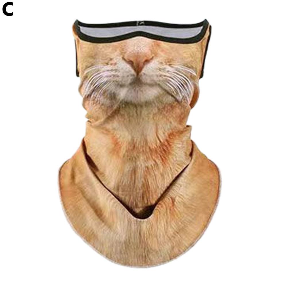 3D Cute Animal Balaclava Motorcycle Motocross Ski Snowboard Hat Helmet Liner Cat Dog Biker Neck Warmer Face Cap Cycling Headgear