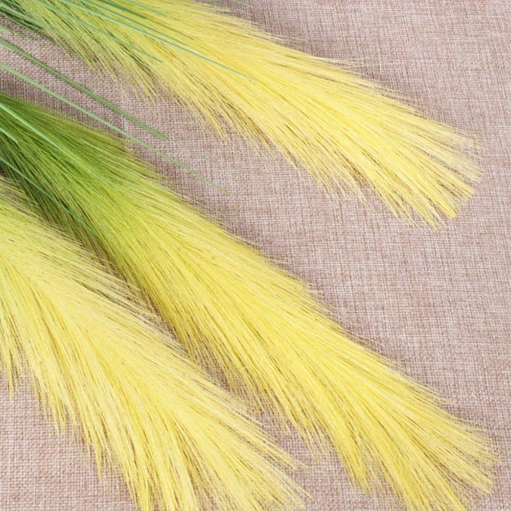 2 Bunches Artificial Greenery Plants with Reed Flower Wheat Grass 85cm Faux Reed Grass Fake Shrubs Pampas Flower Bouquet for Home Garden Wedding Decor