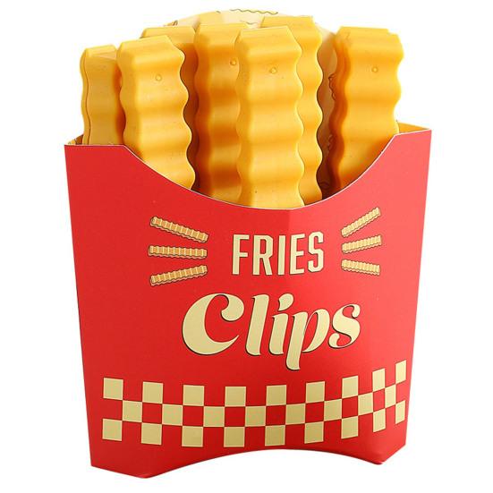 

1 комплект уплотнительных зажимов для пакетов с коробкой для хранения, многоразовые жареные чипсы, дизайн формы, зажимы для сумок для закусок, пищевой герметик, кухонные принадлежности жёлтый