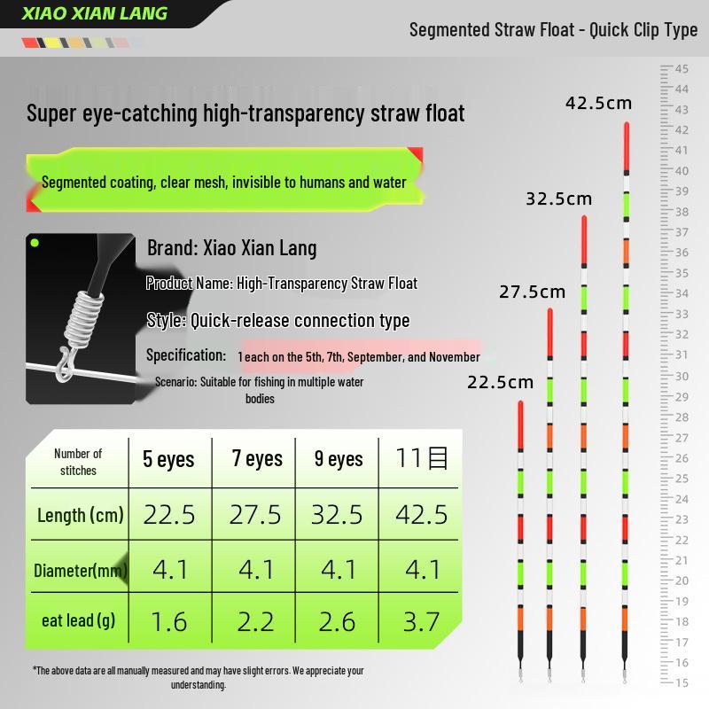 Little Immortal Blei-freier Stand-Schwimmer: Auffälliger, hochempfindlicher Karauschen-Pose für flaches Wasser und leichte Bisse.