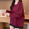Navava Women Simple Basic Long Sleeve Sweatshirt Nt3050