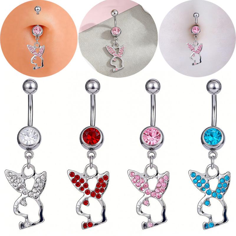 Schmetterling Kristall Hänge Bauchnabelring Edelstahl Bauchnabelpiercing Schmuck Für Frauen Sommer Strand