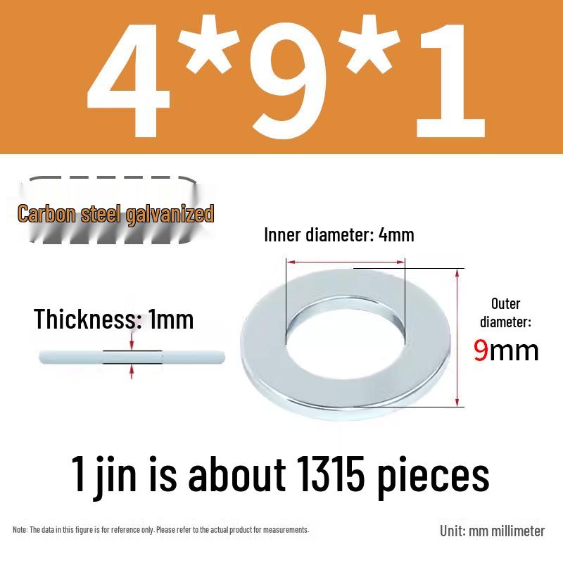 Oversized Thickened Galvanized Iron Flat Washer M2M3456810-M6
