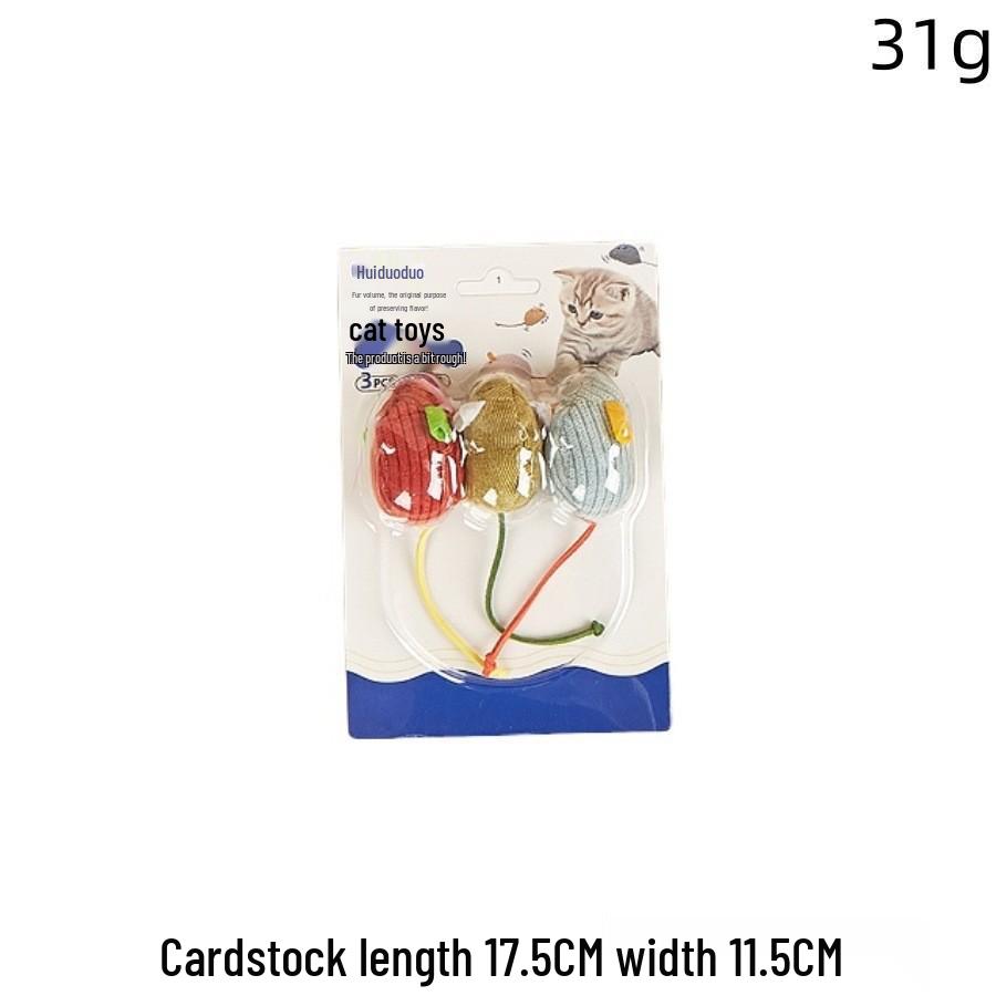 Cat Toy Set: Plush Feather Mouse Molar & Bite-Resistant