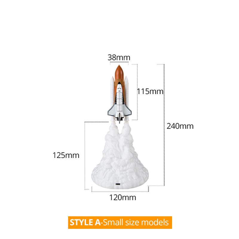 

Светодиодная настольная лампа Space Shuttle с 3D-принтером, прикроватная лампа, 800 мАч, USB-перезаряжаемый светодиодный ночник, рождественский подарок для детей, декор для учебы