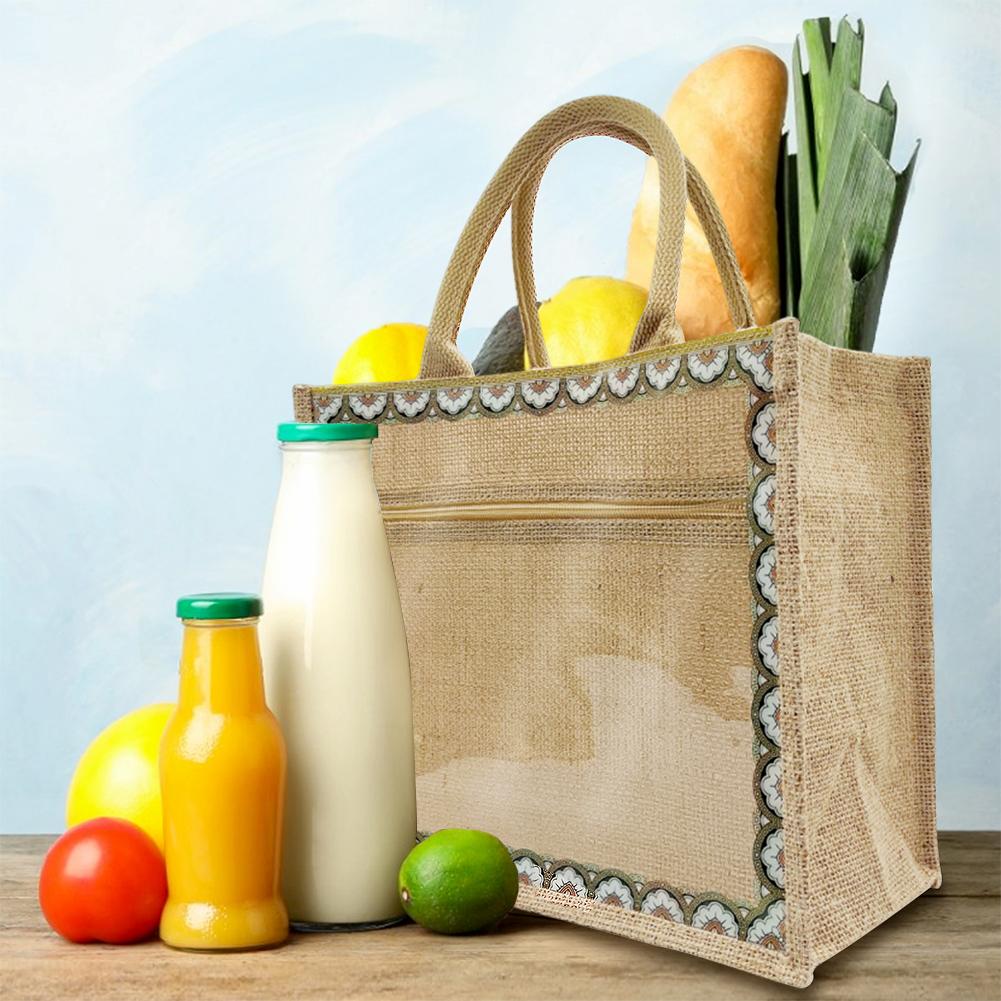 Linen Tote Bags Shopping Bags Replaceable Decorative Canvas Waterproof Heavy Duty Canvas Tote Bag for DIY Gift Activity