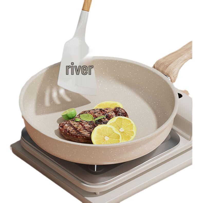 Maifan Stein Antihaftpfanne - Flacher Boden, Pfannenrühren, Steak, Kleine Omelettpfanne, Induktionsgeeignete Universalbratpfanne.