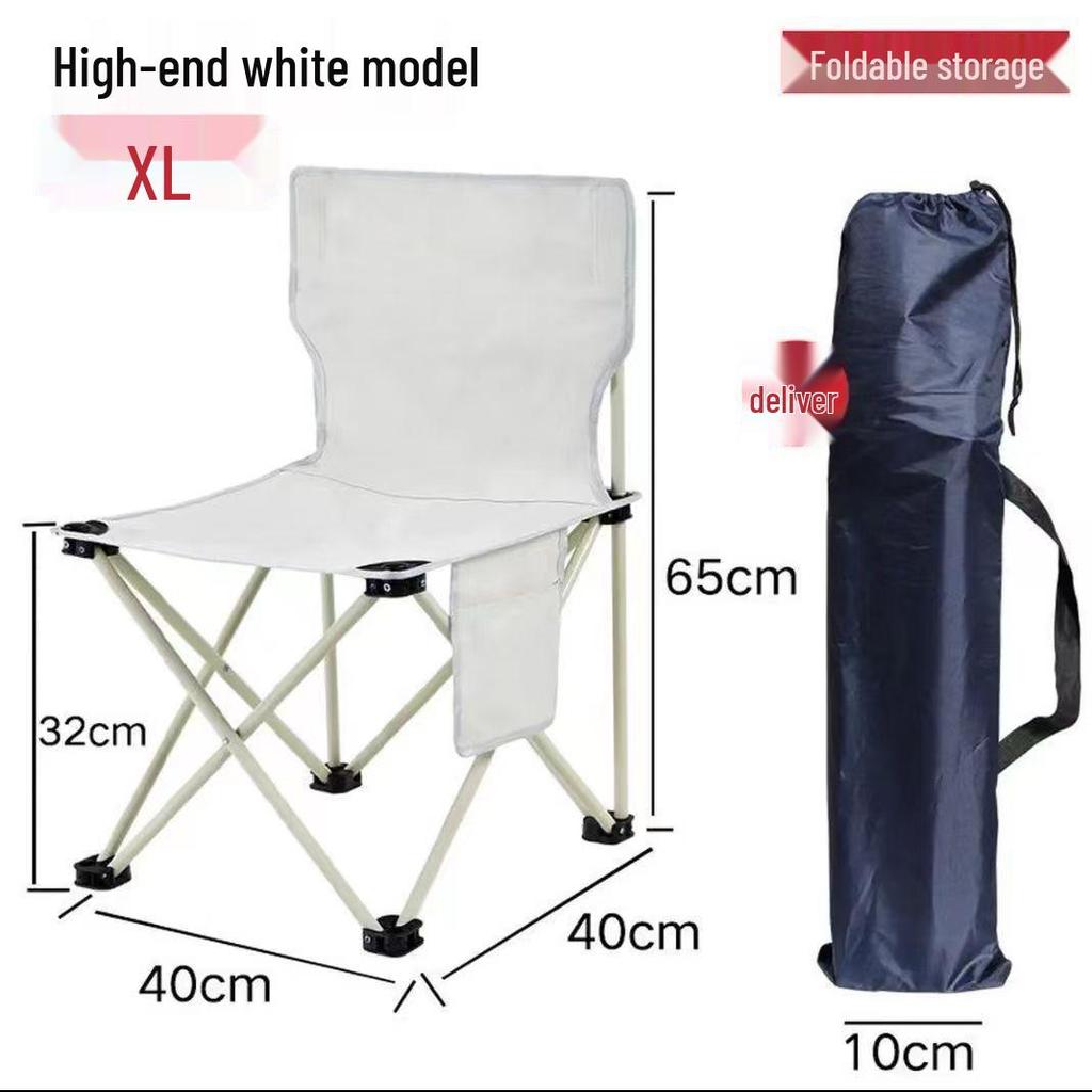 Portable Outdoor Folding Chair with Backrest for Camping, Art Sketching, and Fishing