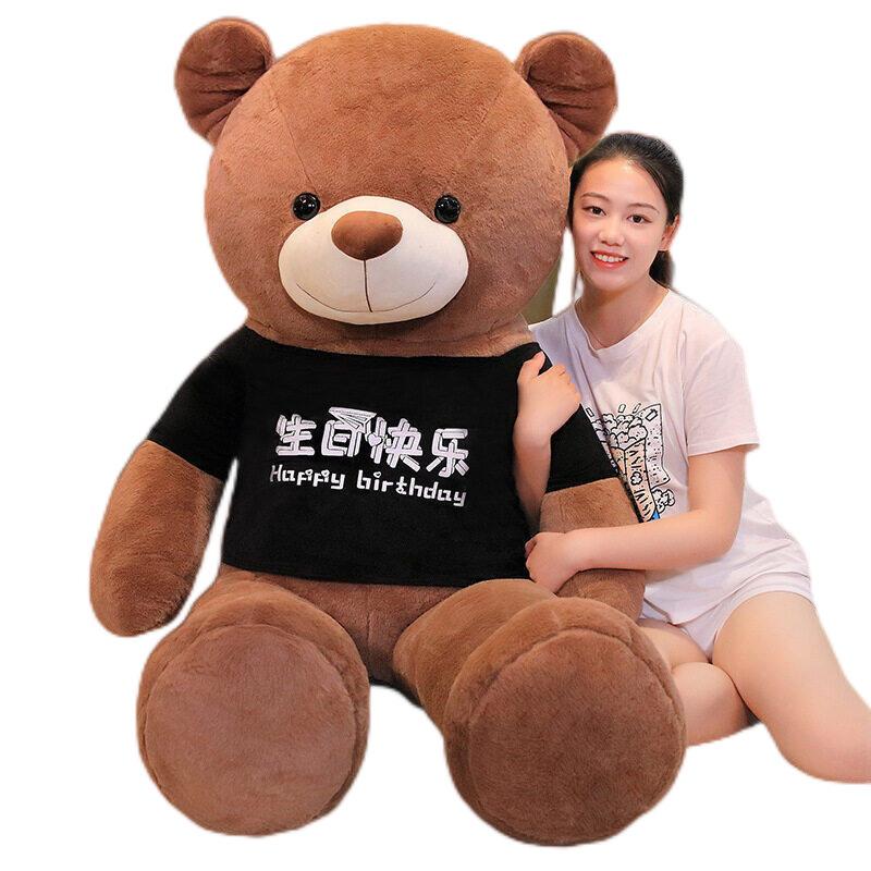 Removable and Wash Big Bear Doll Sweater Teddy Bear Plush Toy Hug Bear Scarf Bear Valentine's Day Gift for Girlfriend
