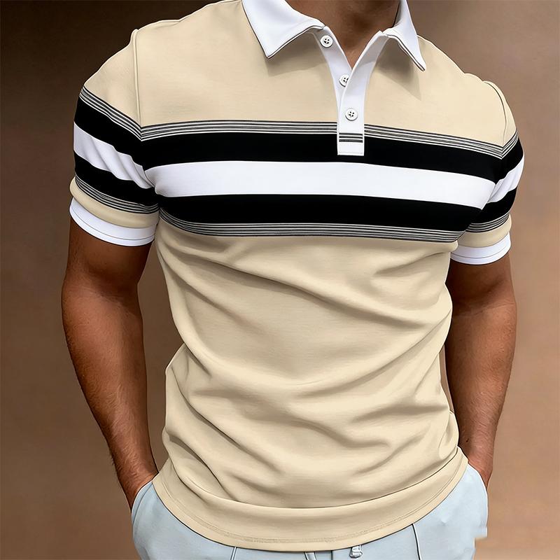 Polo Uomo a Manica Corta Colore Unico Business Tempo Libero Vestibilità Slim T-shirt Casual da Lavoro Colore Unico Spiaggia Casual