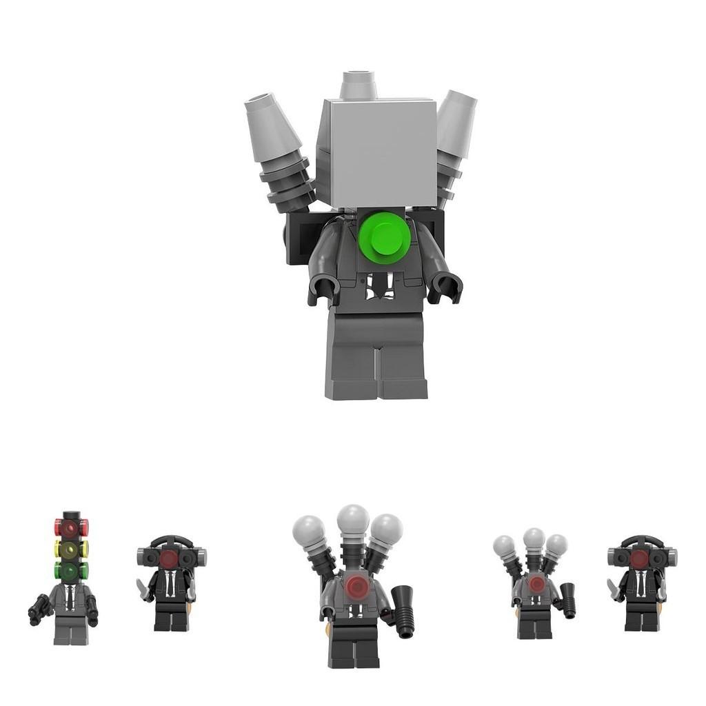 Lg1011 Toilet Man Vs Surveillance Man Series Mic Man Signal Light Man Assembly Building Block Toy Bag